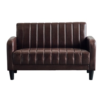 【RICHOME】傑克復古風雙人沙發/皮沙發(超厚坐墊)