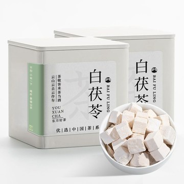 ✨臺灣12H處理✨景福山 茯苓 200g/罐裝 精選雲南白茯苓塊茯苓丁茯苓粉膏餅煲湯泡茶花草茶 茯苓茶