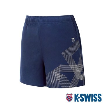 K-SWISS PF Woven Shorts 運動短褲-女-藍
