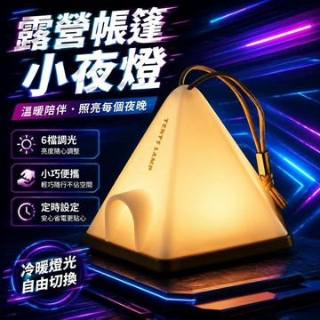 ⚡臺灣直出⚡優選⭐多功能帳篷小夜燈家用臥室牀頭護眼小夜燈戶外露營帳篷燈生日禮物