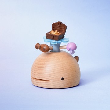 【鯨魚】上旋發條音樂盒｜Wooderful life