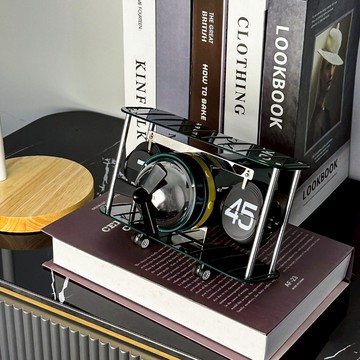 MIDCLOCK妙刻 復古機械鐘 德國飛機翻頁鐘