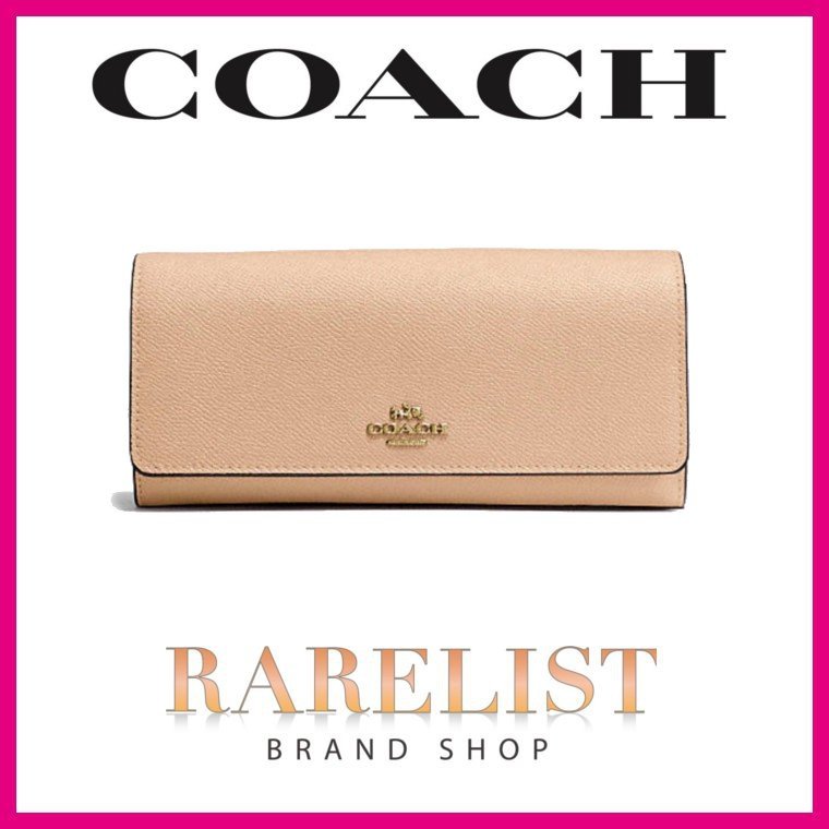 大放出セール】 COACH コーチ 長財布 ベージュ savingssafari.com