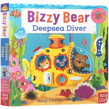 「送音頻」Bizzy Bear:Deepsea Diver 互動式繪本 推拉書 操作書 潛水艇 忙碌的小熊 有聲書 扮演