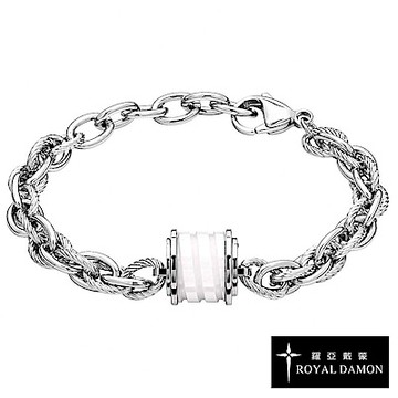 Royal Damon羅亞戴蒙 純白 手鍊 小