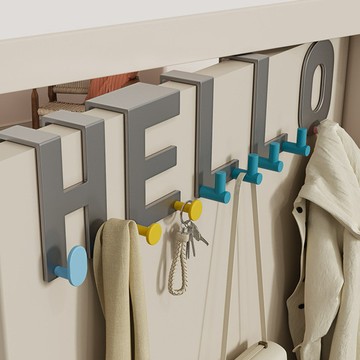 門後掛鉤免打孔壁掛衣鉤可廚房臥室衣帽置物架門上收納掛架子