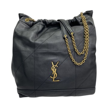 SAINT LAURENT YSL 聖羅蘭 黑色羊皮 Jamie 肩背包 781666 【二手名牌BRAND OFF】