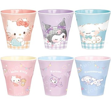 小禮堂 Sanrio 三麗鷗 無把美耐皿水杯 Kitty 酷洛米 大耳狗