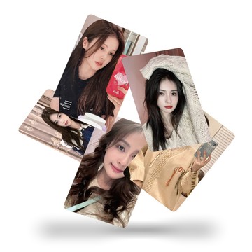 ❤暢銷優品❤55張白鹿鐳射小卡明星周邊高清盒裝覆愛心膜自拍自印小卡lomo卡片