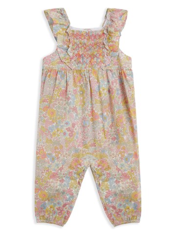 Tartine Et Chocolat - ruffled Liberty-fabric romper - kids - Cotton - 6 mths - Pink