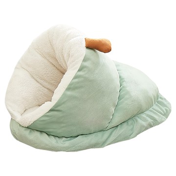 毛皇上 寵物拖鞋睡窩 L 橄欖綠 - 舒適保暖寵物睡床 可愛造型狗窩貓窩  1個