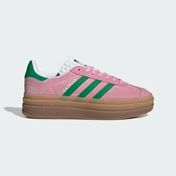 Adidas Gazelle Bold W [IE0420] 女 運動休閒鞋 德訓鞋 厚底 麂皮 穿搭 粉紅 綠