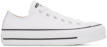 Converse 白色 Chuck Taylor All Star Platform Leather Low 运动鞋