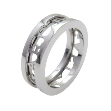 BVLGARI 寶格麗 18K白金 縷空 B.zero1 戒指 49 359357 【二手名牌BRAND OFF】