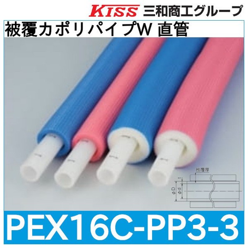 季節のおすすめ商品 カポリパイプW 直管 PEX16C-3 三和商工