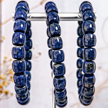 【克萊因藍 青金】天然阿富汗青金石 老型珠水晶手鍊手串 可挑款