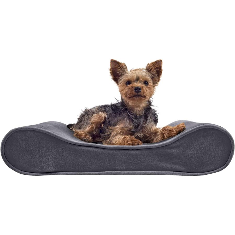 Furhaven Small Orthopedic Dog Bed Microvelvet Luxe Lounger w