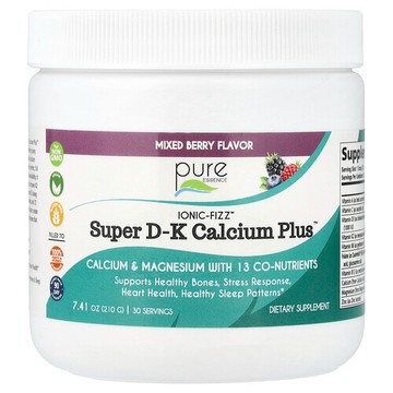 Pure Essence, Ionic-Fizz™，Super D-K Calcium Plus™，什錦漿果味，7.41 盎司（210 克）