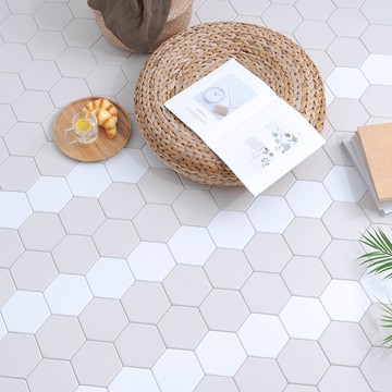 韓國製 防滑六角磚 韓國製造 DIY 免施工 地板貼 六角地磚 磁磚 六角地板 卡扣地磚 卡扣地板 木地板【Q048】