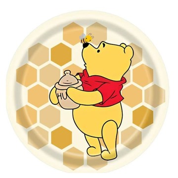 Winnie the Pooh 小熊維尼 萌趣維尼熊 8吋 粗邊圓盤  DB24-018  1個