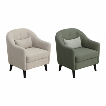 【IDEA】禾林彈力支撐編織布單人沙發椅/布沙發(2色任選/可拆式靠枕) 綠色