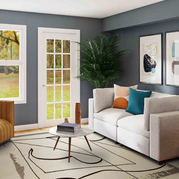 【山德力】北歐抽象線條地毯160x230淡雅