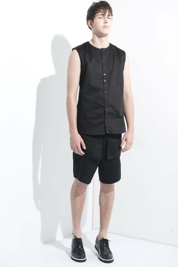 Sevenfold * Special Flap Shorts (No Pockets) ( Black) 特殊活片短褲 (無口袋)(黑)