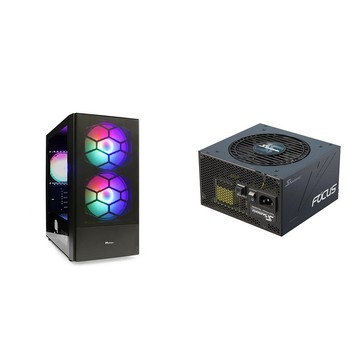 機殼/散熱組合包 〈鈔省價〉【MR-T34】玻璃透側機殼《黑》+海韻 Focus GX-750 750W 金牌
