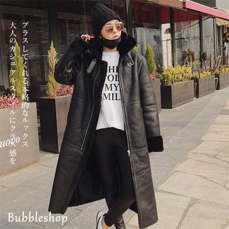 コート ムートンコート ボア ライダース 秋冬 アウター レディースa