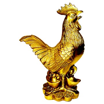 開運陶源 居家富貴化煞公雞銅雕 8x4.5x8cm 實心純銅 象徵佳音必至  1個  銅