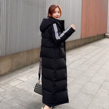 快速出貨/羽絨外套 長大衣 長款羽絨服女過膝新款冬季裝加厚加長超長韓版情侶白鴨絨外套