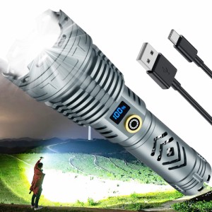 Zavuxo Flashlights High Lumens Rechargeable LED Flashlight Super Bright Tactical Flashlights 180000 Lumens Handheld Flashlig