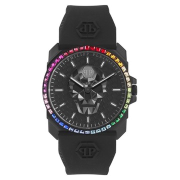 PHILIPP PLEIN THE $KULL KING 骷髏王錶款 黑X彩色錶圈 PWLAA0522_40mm