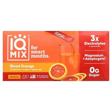 IQBAR, IQMIX®，補水 + 清晰 + 情緒混合裝，血橙味，20 條，每條 0.28 盎司（8 克）