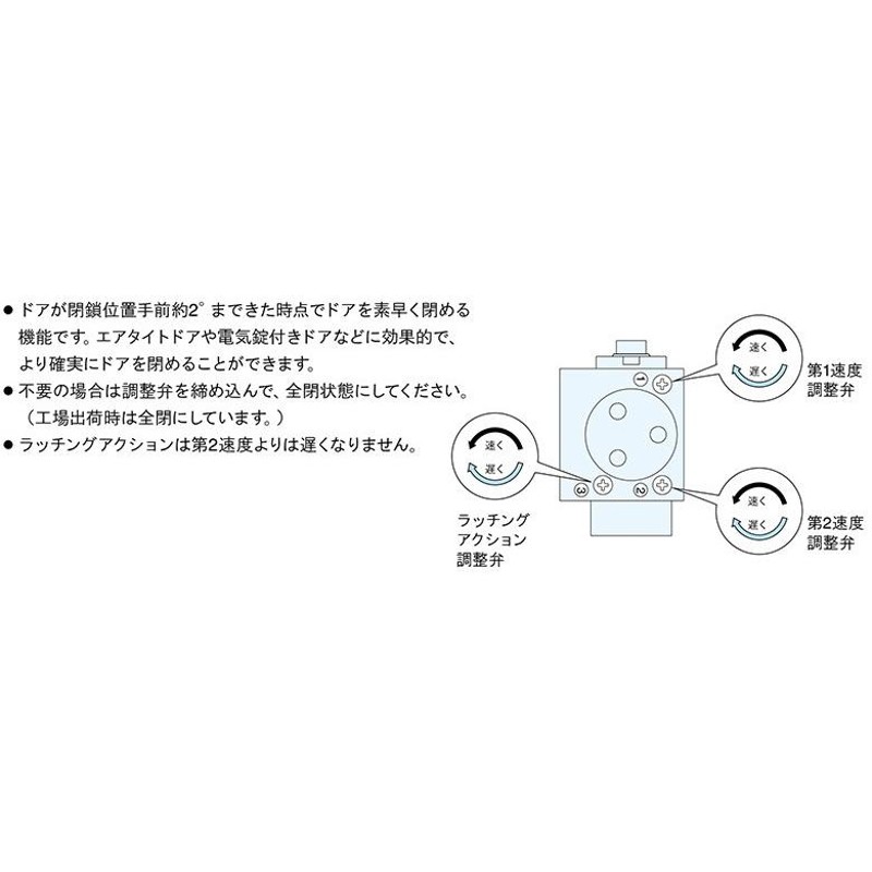 リョービ ドアクローザー S1003 シルバー（スタンダード型・ストップ付