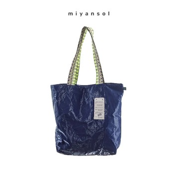 ［限定新色］韓國 Miyansol 皺皺托特包 暮藍薄荷