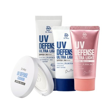 【Dr. May】美博士防曬氣墊SPF50+ PA++++(25g)+清爽防曬乳(40ml)/潤色防曬乳(40ml)/高效防曬乳(60ml)_任選