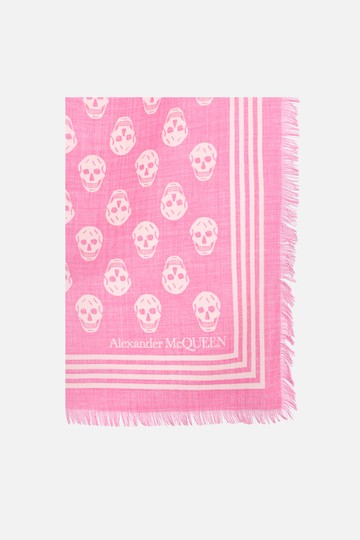 ALEXANDER McQUEEN Biker Skull wool scarf Woman