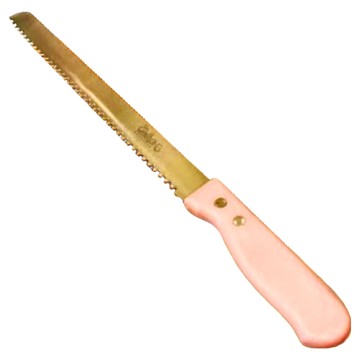 Betty's 焙蒂絲 不鏽鋼麵包鋸刀  總長36cm 刃長25cm  粉色  1支