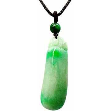 【小樂珠寶】冰透拌正陽綠福瓜 天然A貨翡翠玉石吊墜子項鍊AA34