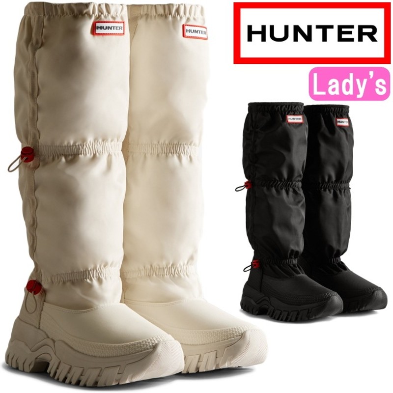 ハンター スノーブーツ ロング WFT2109WWU HUNTER 正規品 ブーツ レインブーツ レディース WOMENS WANDERER  INSULATED TALL SLOUCH SNOW BOOTS ワンダラー インシュレイティド トール スラウチ 長靴 防水 ラバーブーツ キャンプ  アウトドア（BLK：ブラック×UK3.0（22.0cm ...