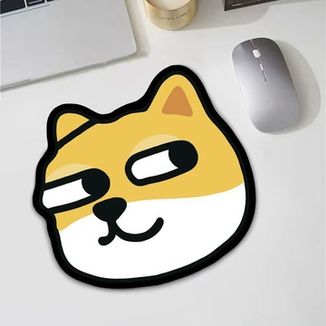 ✅【😾旺財表情小號墊】簡約經典旺財表情 包小號鼠標墊女生 宿舍辦公通用平 板筆記本鼠標墊款 台灣出貨