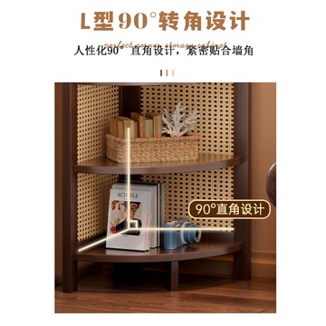拐角置物架客廳墻角柜書家用架落地邊角柜三角柜臥室窄柜立架角柜