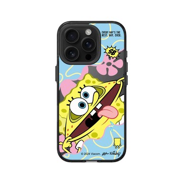 iPhone 16 Pro Clear (相機按鈕) 酷墨灰 - 海綿寶寶 SpongeBob - 搞笑海綿