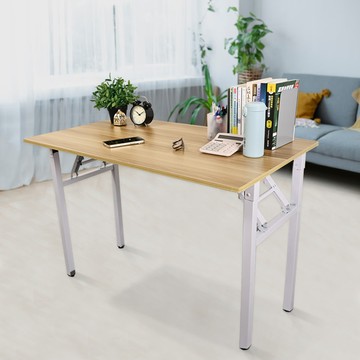 AOTTO 創意傢俱 免組裝寬大折疊木紋書桌  100 x 60 x 75cm  FT-006