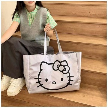 ✨臺灣出貨✨韓系中古大容量HelloKitty托特包可愛時尚單肩包軟皮學生通勤手提