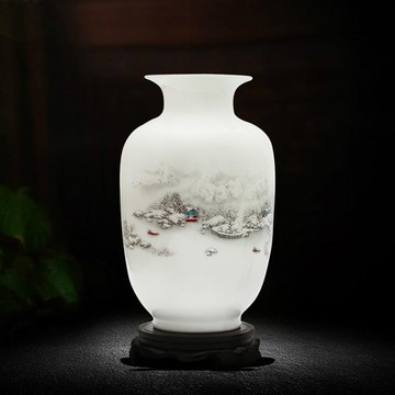 景德鎮陶瓷器小花瓶家居裝飾品擺件中式工藝品