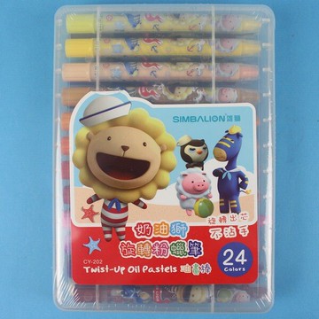 雄獅 CY-202 24色奶油獅旋轉粉蠟筆(塑膠盒)/一盒入(促260)油畫棒【APP滿額下單10%點數(單一帳號最高5000點)】1/31止