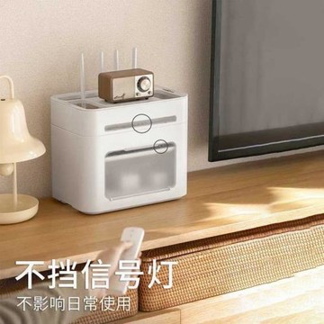 NRB懶角落路由器收納盒wifi電視機頂盒電線插座整理架無線光貓放