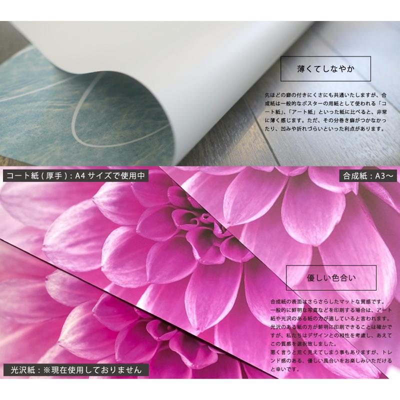 全3色 ブーケ 線画 ポスター A2 サイズ 韓国風インテリア ナチュラルインテリア